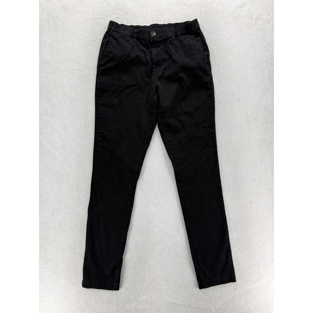 Cove USA Chino Pants Mens 30x34 Black Elastic Waist Stretch Twill Travel Skater